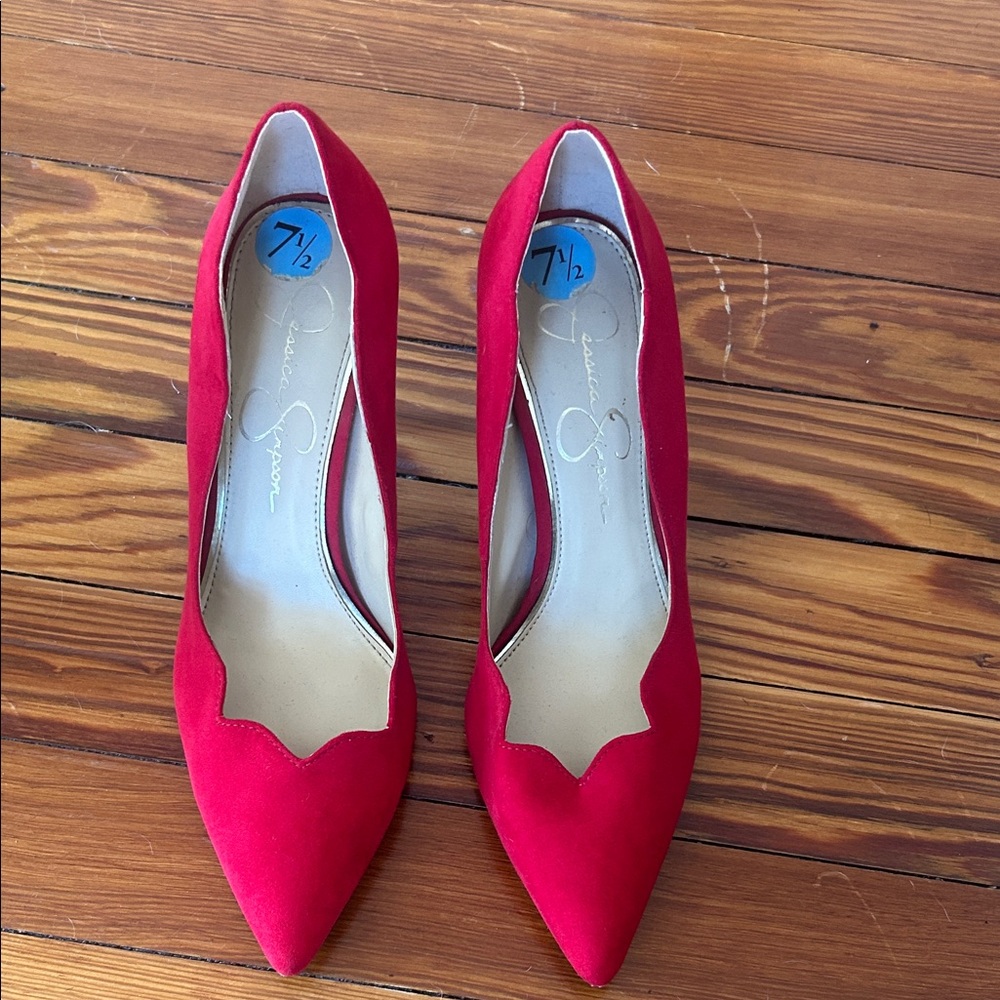 Jessica Simpson Red Suede Women's Pumps